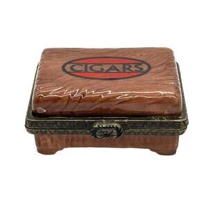 Porcelain Cigar Box Hinged Trinket Box by Midwest of Cannon Falls